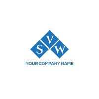 SVW letter logo design on white background. SVW creative initials letter logo concept. SVW letter design. vector