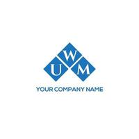 UWM letter logo design on white background. UWM creative initials letter logo concept. UWM letter design. vector