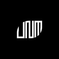 diseño de logotipo de letra unm sobre fondo negro. concepto de logotipo de letra de iniciales creativas unm. diseño de letras unm. vector