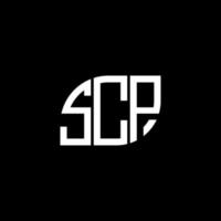 diseño de letras scp. diseño de logotipo de letras scp sobre fondo negro. concepto de logotipo de letra de iniciales creativas de scp. diseño de letras scp. diseño de logotipo de letras scp sobre fondo negro. s vector