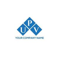 diseño de logotipo de letra upv sobre fondo blanco. concepto de logotipo de letra de iniciales creativas upv. diseño de letras upv. vector