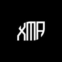 XMA letter design.XMA letter logo design on black background. XMA creative initials letter logo concept. XMA letter design.XMA letter logo design on black background. X vector