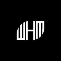 WHM letter logo design on black background. WHM creative initials letter logo concept. WHM letter design. vector