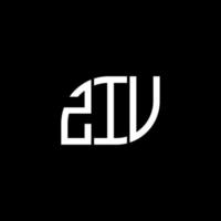 ZIV letter logo design on black background. ZIV creative initials letter logo concept. ZIV letter design. vector