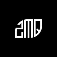 ZMQ creative initials letter logo concept. ZMQ letter design.ZMQ letter logo design on black background. ZMQ creative initials letter logo concept. ZMQ letter design. vector