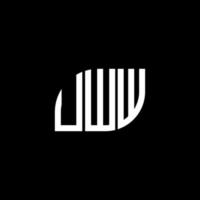 diseño de logotipo de letra uww sobre fondo negro. uww concepto creativo del logotipo de la letra inicial. uww diseño de letras. vector