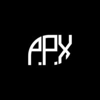 diseño de logotipo de letra ppx sobre fondo negro.ppx iniciales creativas concepto de logotipo de letra.diseño de letra vectorial ppx. vector