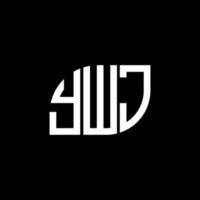 diseño de logotipo de letra ywj sobre fondo negro. ywj creative iniciales carta logo concepto. diseño de letras ywj. vector