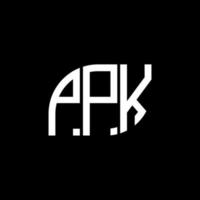 diseño de logotipo de letra ppk sobre fondo negro.concepto de logotipo de letra inicial creativa ppk.diseño de letra vectorial ppk. vector