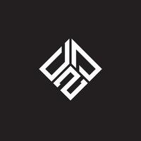 DZD letter logo design on black background. DZD creative initials letter logo concept. DZD letter design. vector