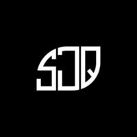 diseño de logotipo de letra sjq sobre fondo negro. concepto de logotipo de letra de iniciales creativas sjq. diseño de letras sjq. vector