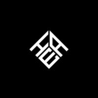 HEA letter logo design on black background. HEA creative initials letter logo concept. HEA letter design. vector