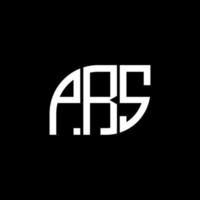 diseño de logotipo de letra prs sobre fondo negro.concepto de logotipo de letra de iniciales creativas de prs.diseño de carta de vector de prs.