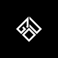 GOU letter logo design on black background. GOU creative initials letter logo concept. GOU letter design. vector