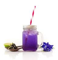 Butterfly pea juice with lemon photo