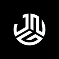 JNG letter logo design on black background. JNG creative initials letter logo concept. JNG letter design. vector