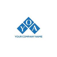 diseño del logotipo de la letra yoa sobre fondo blanco. concepto de logotipo de letra inicial creativa yoa. diseño de letra yoa. vector