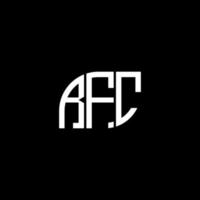 RFC letter logo design on black background. RFC creative initials letter logo concept. RFC letter design. vector