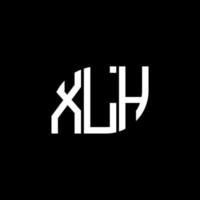 diseño de logotipo de letra xlh sobre fondo negro. concepto de logotipo de letra de iniciales creativas xlh. diseño de letra xlh. vector