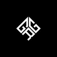diseño de logotipo de letra grg sobre fondo negro. concepto de logotipo de letra de iniciales creativas grg. diseño de letras grg. vector