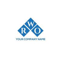 diseño de logotipo de letra rwo sobre fondo blanco. concepto de logotipo de letra de iniciales creativas rwo. diseño de dos letras. vector
