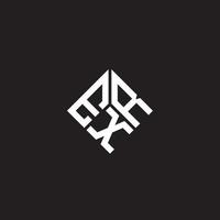 EXR letter logo design on black background. EXR creative initials letter logo concept. EXR letter design. vector