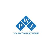 PWZ creative initials letter logo concept. PWZ letter design.PWZ letter logo design on white background. PWZ creative initials letter logo concept. PWZ letter design. vector