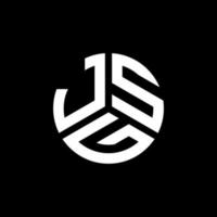 diseño de logotipo de letra jsg sobre fondo negro. concepto de logotipo de letra de iniciales creativas jsg. diseño de letras jsg. vector