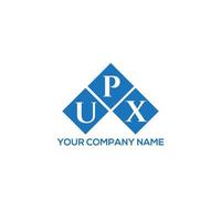 diseño de logotipo de letra upx sobre fondo blanco. concepto de logotipo de letra de iniciales creativas upx. diseño de letras upx. vector