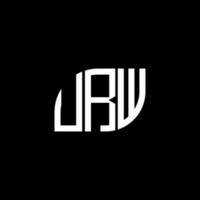 diseño de logotipo de letra urw sobre fondo negro. concepto de logotipo de letra de iniciales creativas urw. diseño de letra urw. vector