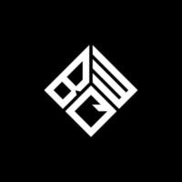 BQW letter logo design on black background. BQW creative initials letter logo concept. BQW letter design. vector