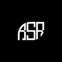 RSR letter logo design on black background. RSR creative initials letter logo concept. RSR letter design. vector