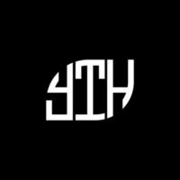 YTH creative initials letter logo concept. YTH letter design.YTH letter logo design on black background. YTH creative initials letter logo concept. YTH letter design. vector