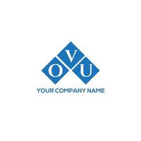 OVU letter logo design on white background. OVU creative initials letter logo concept. OVU letter design. vector