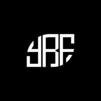 diseño de logotipo de letra yrf sobre fondo negro. yrf creative iniciales carta logo concepto. diseño de letras yrf. vector