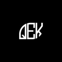 diseño de logotipo de letra qek sobre fondo negro.concepto de logotipo de letra inicial creativa qek.diseño de letra vectorial qek. vector