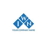 IWN letter logo design on white background. IWN creative initials letter logo concept. IWN letter design. vector