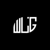 diseño de logotipo de letra wlg sobre fondo negro. concepto de logotipo de letra de iniciales creativas wlg. diseño de letras wlg. vector