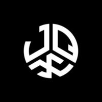 JQX letter logo design on black background. JQX creative initials letter logo concept. JQX letter design. vector