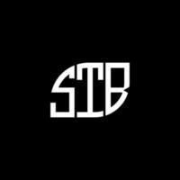 STB creative initials letter logo concept. STB letter design.STB letter logo design on black background. STB creative initials letter logo concept. STB letter design. vector