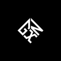 diseño de logotipo de letra gxn sobre fondo negro. concepto de logotipo de letra de iniciales creativas gxn. diseño de letras gxn. vector