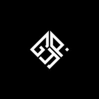 GYP letter logo design on black background. GYP creative initials letter logo concept. GYP letter design. vector