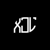 diseño de letras xjl. diseño de logotipo de letras xjl sobre fondo negro. concepto de logotipo de letra de iniciales creativas xjl. diseño de letras xjl. diseño de logotipo de letras xjl sobre fondo negro. X vector