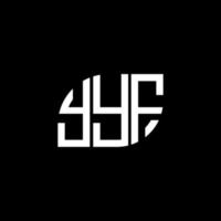 diseño de logotipo de letra yyf sobre fondo negro. yyf creativo concepto de logotipo de letras iniciales. diseño de letras yyf. vector