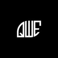 QWE letter logo design on black background.QWE creative initials letter logo concept.QWE vector letter design.