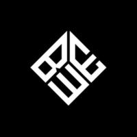 diseño de logotipo de letra bwe sobre fondo negro. concepto de logotipo de letra de iniciales creativas bwe. diseño de letras bwe. vector