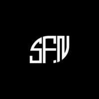 . sfn letter design.sfn letter logo design sobre fondo negro. concepto de logotipo de letra de iniciales creativas sfn. sfn letter design.sfn letter logo design sobre fondo negro. s vector