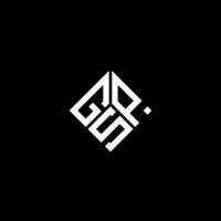 GSP letter logo design on black background. GSP creative initials letter logo concept. GSP letter design. vector