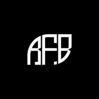 RFB letter design.RFB letter logo design on black background. RFB creative initials letter logo concept. RFB letter design.RFB letter logo design on black background. R vector