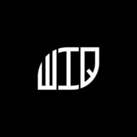 concepto de logotipo de letra de iniciales creativas wiq. diseño de letras wiq. diseño de logotipo de letras wiq sobre fondo negro. concepto de logotipo de letra de iniciales creativas wiq. diseño de letras wiq. vector